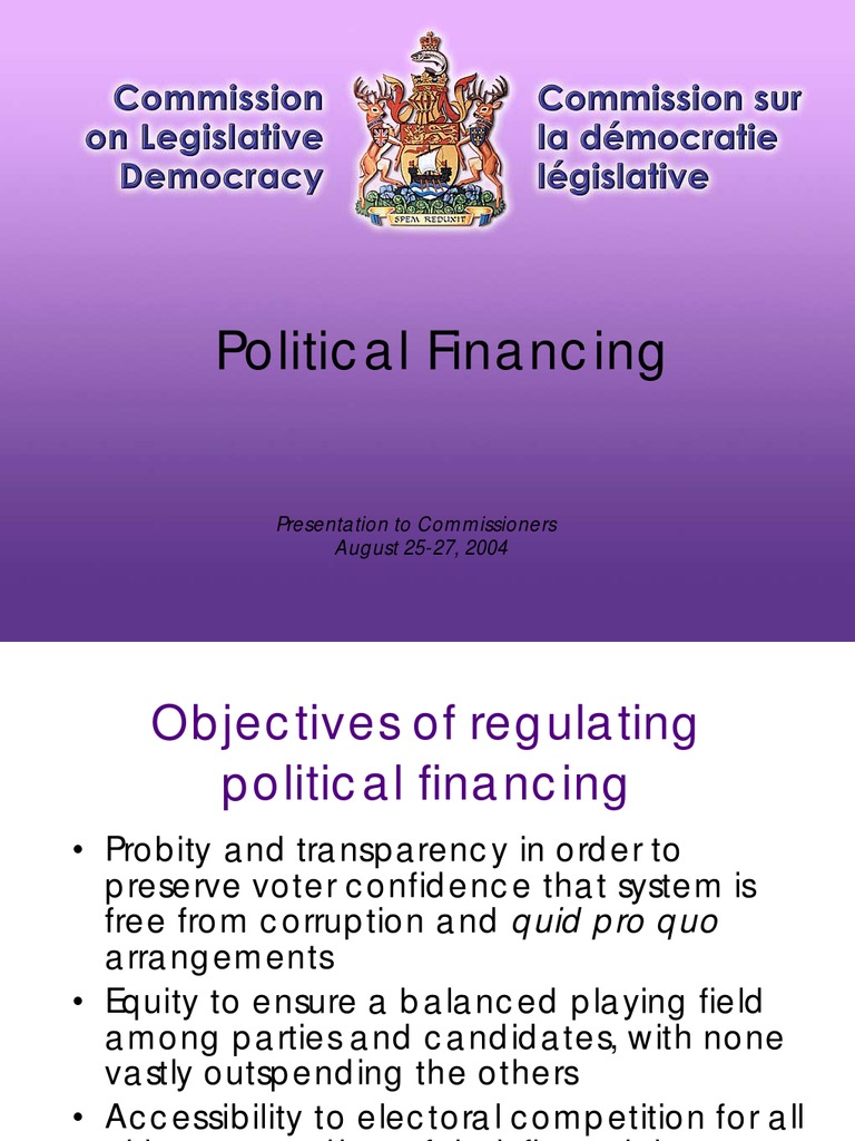 Political Financing Political Financing | Elections | Political Parties