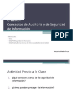 UNIDAD I Introducción y Conceptos Básicos de Auditoria de Sistemas