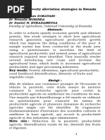 Download Poverty Alleviation Strategies through agricultural development in  Rwanda by Rodrigue ISHIMWE SN21966050 doc pdf