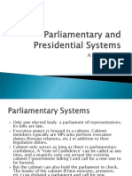 Presidential and Parliamentary Systems
