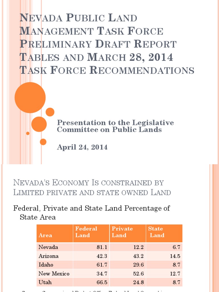 Nevada Public Lands Report | PDF | Bureau Of Land Management | Government