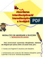 Abordarea Interdisciplinar Transdisciplinar