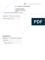 Mrs. Scott Honors Trig/Pre-Calc Limits Techniques