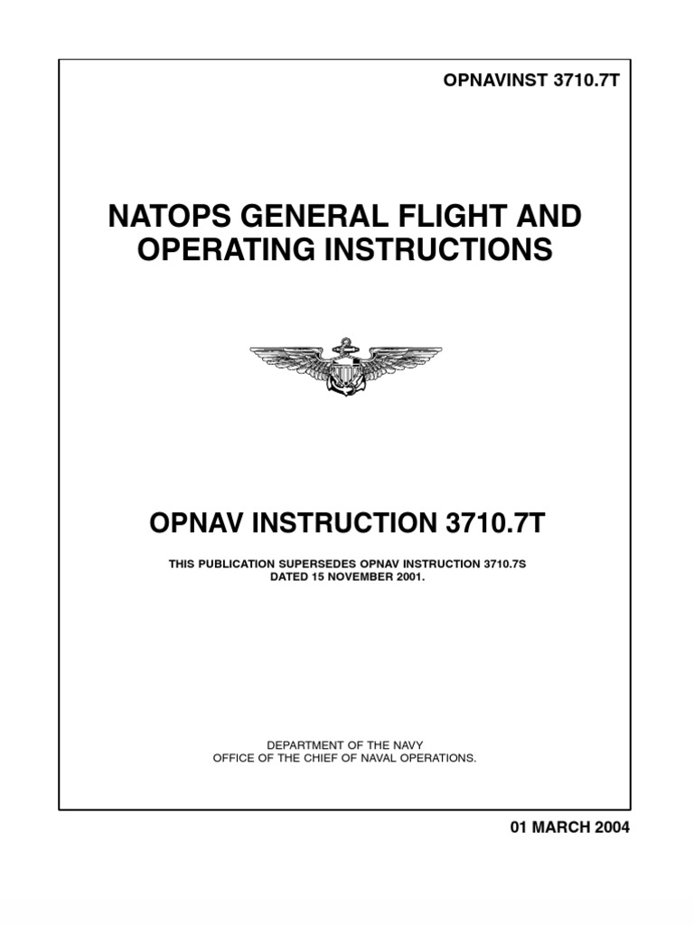 NATOPS Flight Operating Instructions | PDF | Squadron (Aviation ...