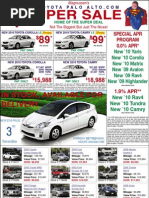 Download Toyota of Palo Alto Sunnyvale Mountain View - Print Ad Used Cars Corolla Yaris Camry Prius Highlander Rav4 by Toyota of Palo Alto SN21970605 doc pdf