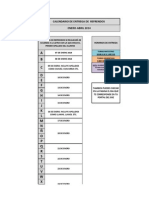 Calendario de Entrega de Refrendos E - A 2014