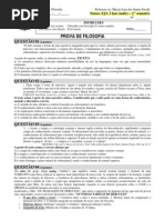 Prova Filosofia 1 Fase Eja Noite 2 Sem 09