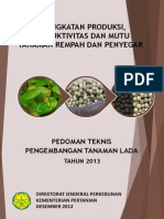 Pedoman Teknis Pengembangan Tanaman Lada