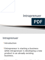 Introduction Entrepreneur Is Starting A Business While Intraprenuer Is Developing