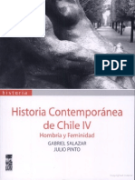 Salazar, Gabriel - Historia Contemporánea de Chile -Hombría y Feminidad -Tomo IV