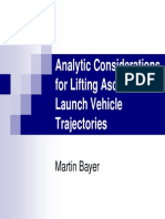 Analytic Considerations For Lifting Ascent Launch Vehicle Trajectories