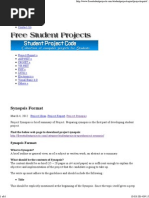 Synopsis Format - Free Student Projects