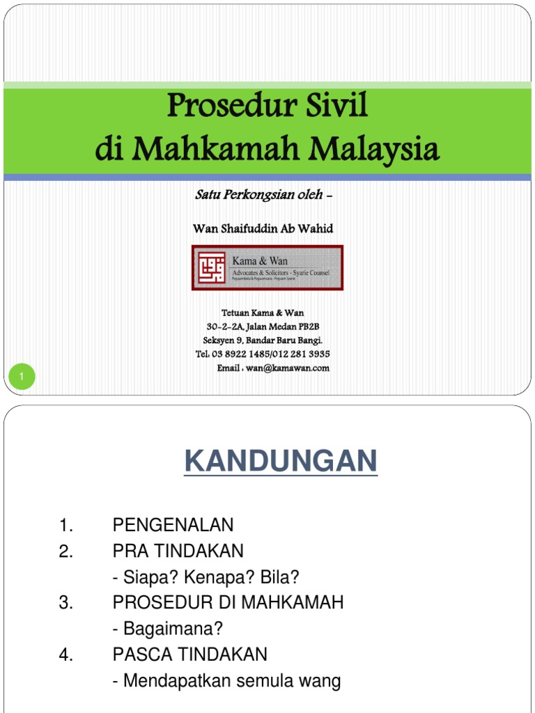 Civil Procedure Yayasan Presentation Pdf