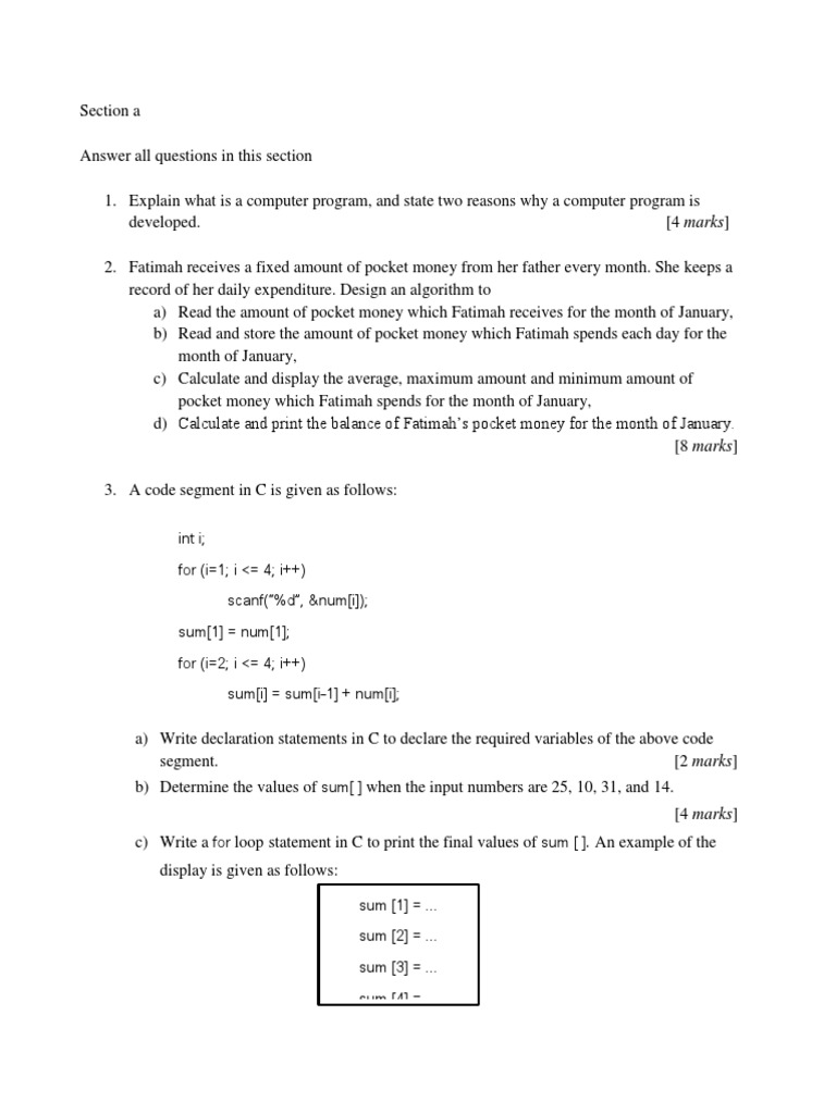 C Programming Basics and Algorithms | PDF | Finance & Money Management