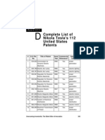 Complete List of Nikola Tesla's 112 US Patents