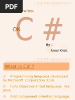 C Sharp Presentation Slides
