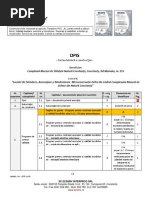 Opis Carte Tehnica 103