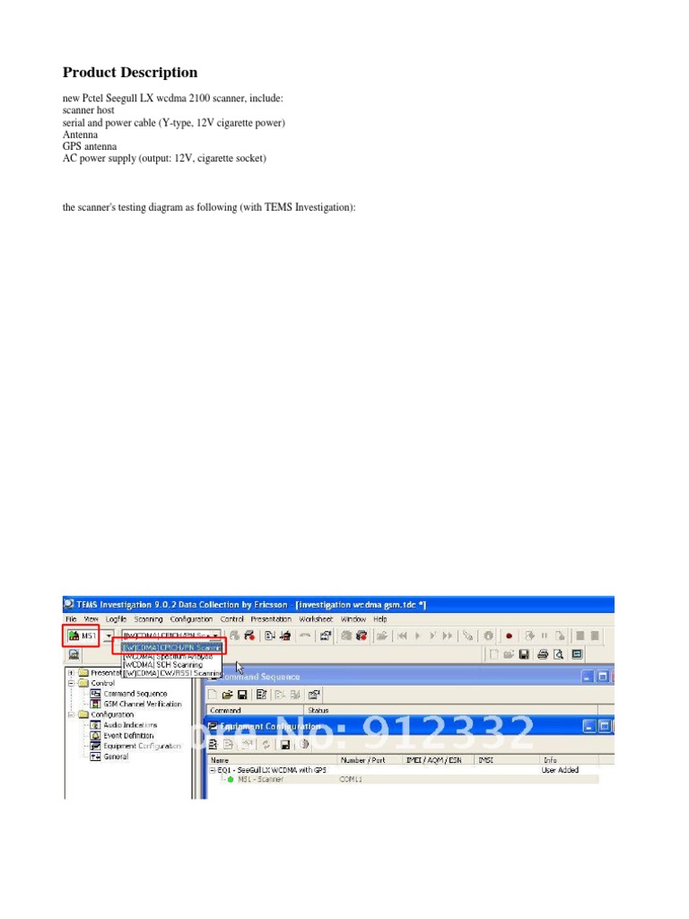Pctel Seegull LX WCDMA 2100 Scanner | PDF