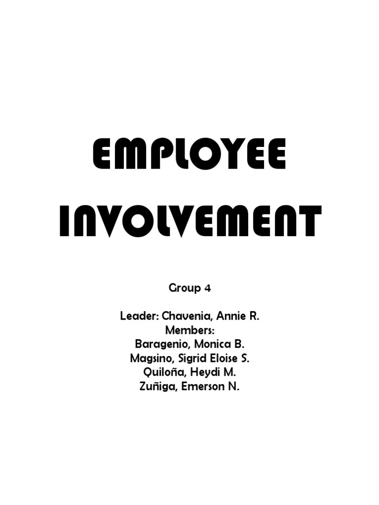 Employee Involvement | PDF