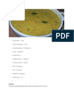 Method:: Cook Green Gram Dhal Along With A Pinch of Turmeric Powder Till Soft