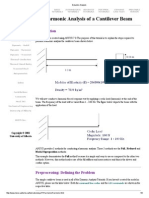 Harmonic Analysis of A Cantilever Beam: Command Line Codes GUI Commands