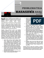 Artikel Humaniora Problematika Mahasiswa Baru