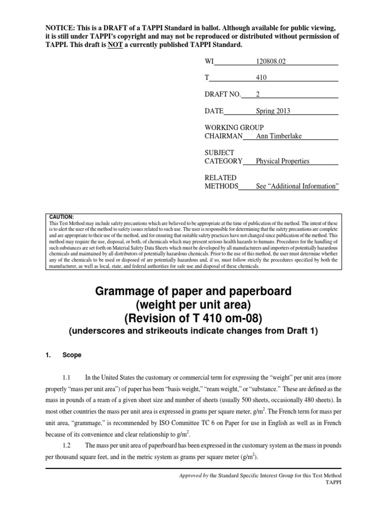 GSM of Paper Units Of Measurement Weighing Scale