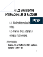 Tema 6: Movilidad de Factores Productivos