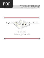 Explanatory Examples On Indian Seismic Code IS 1893 (Part I)