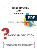 Standard Deviation AND Variance: Francis Ian L. Ofendoreyes, RN