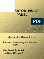 GENERATOR RELAY PANEL PROTECTIONS