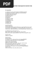 DFT Report For Sequence Detector