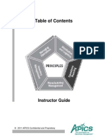Instructor Guide: © 2011 APICS Confidential and Proprietary