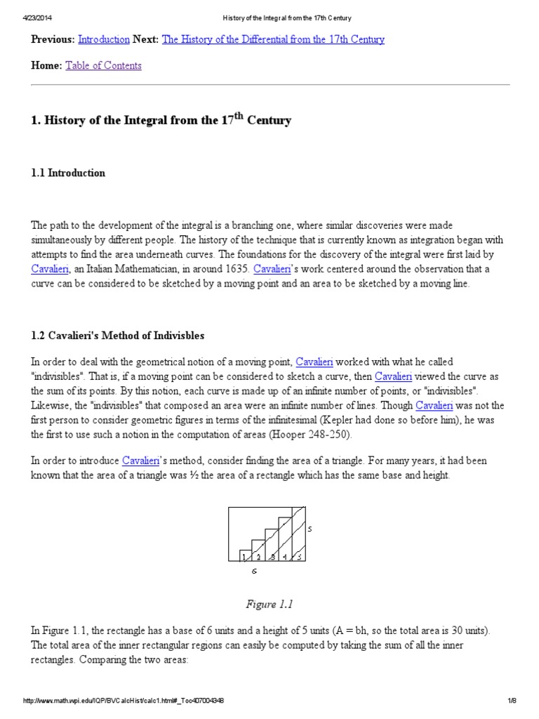 History of Integral Calculus Development | PDF | Integral | Calculus