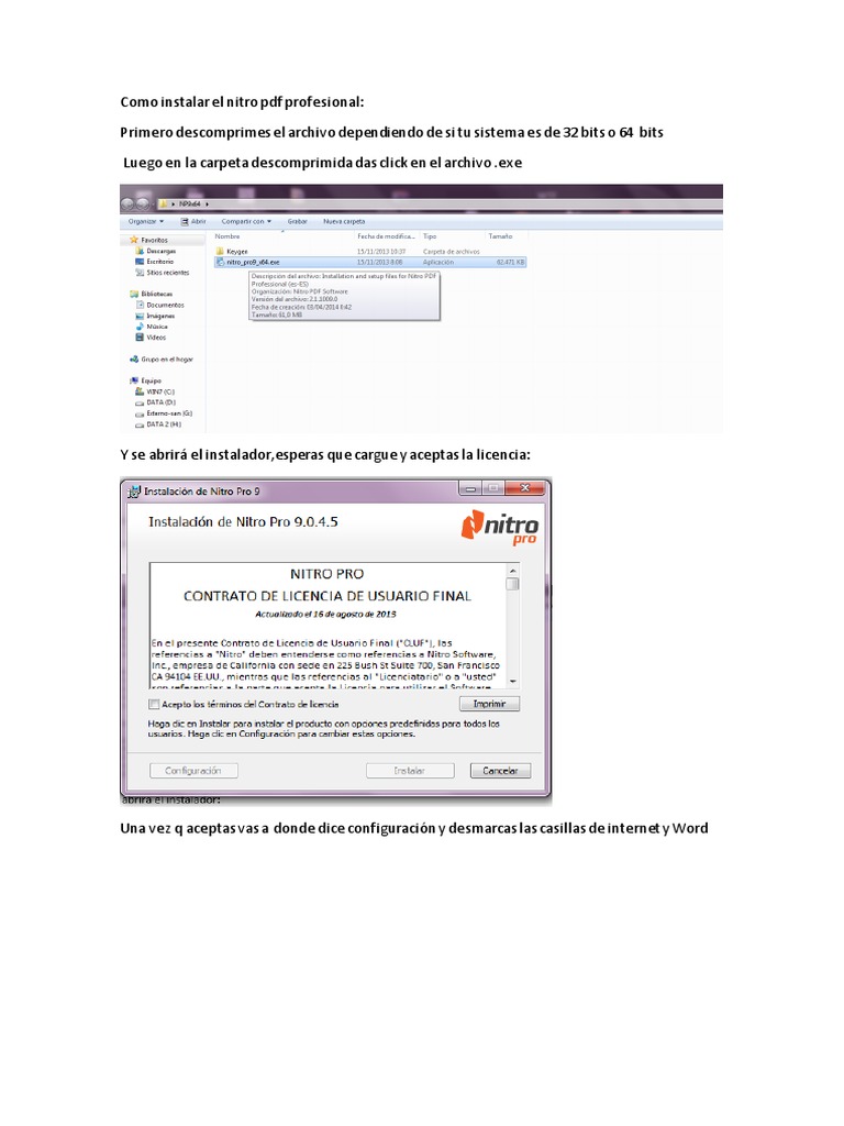 Como Instalar El Nitro Pdf Profesional Pdf