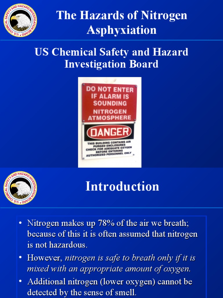 CSB Nitrogen Asphyxiation Bulletin PDF Oxygen Breathing