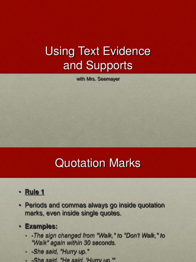 Quotation Rules and Framing Techniques | PDF | Sic | Citation