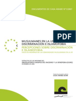 Musulmanes en La UE_ Discriminación e Islamofobia Sobre Discriminación. Traducción Del Informe Del Observatorio Europeo Del Racismo y La Xenofobia