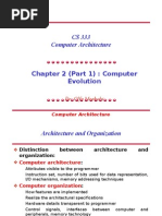 CS 333 Computer Architecture: Chapter 2 (Part 1) : Computer Evolution