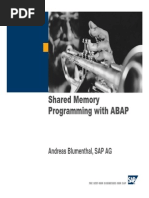 Shared Memory Programming With ABAP: Andreas Blumenthal, SAP AG