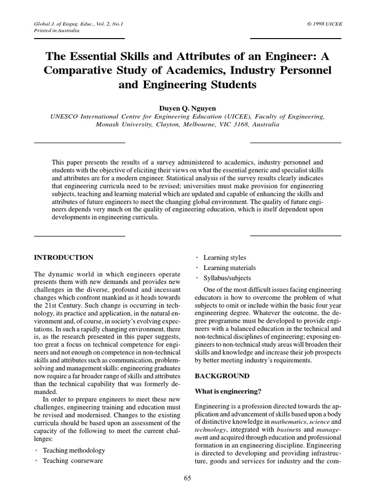 The Essential Skills and Attributes of an Engineer | Engineer | Engineering