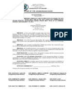 Office of The Sangguniang Bayan: Republic of The Philippines Cordillera Administrative Region Province of Abra