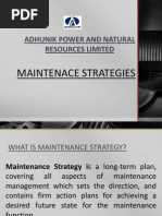 Maintenance Strategy