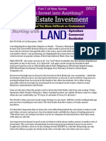 Real Estate Investment -Part 7 (SR07) of How to invest into anything?