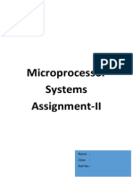 Microprocessor Systems Assignment-II: Name: Class: Roll No.