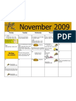 November 2009: Monday Tuesday Wednesday Thursday Friday