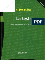 Dei Daniel - La Tesis - Como Orientarse en Su Elaboracion