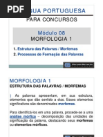 Módulo 08 - Morfologia 1 - Estrutura Das Palavras Morfemas
