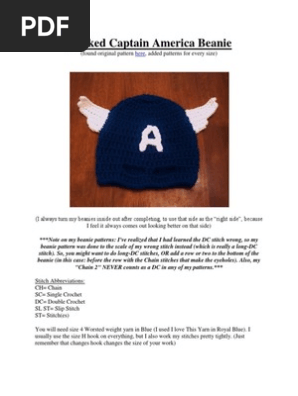 Masked Captain America Beanies (Newborn-Adult)