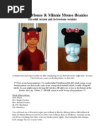 Download Mickey  Minnie Mouse Beanies Newborn-Adult by Ashley Gillilan Holden SN219859152 doc pdf
